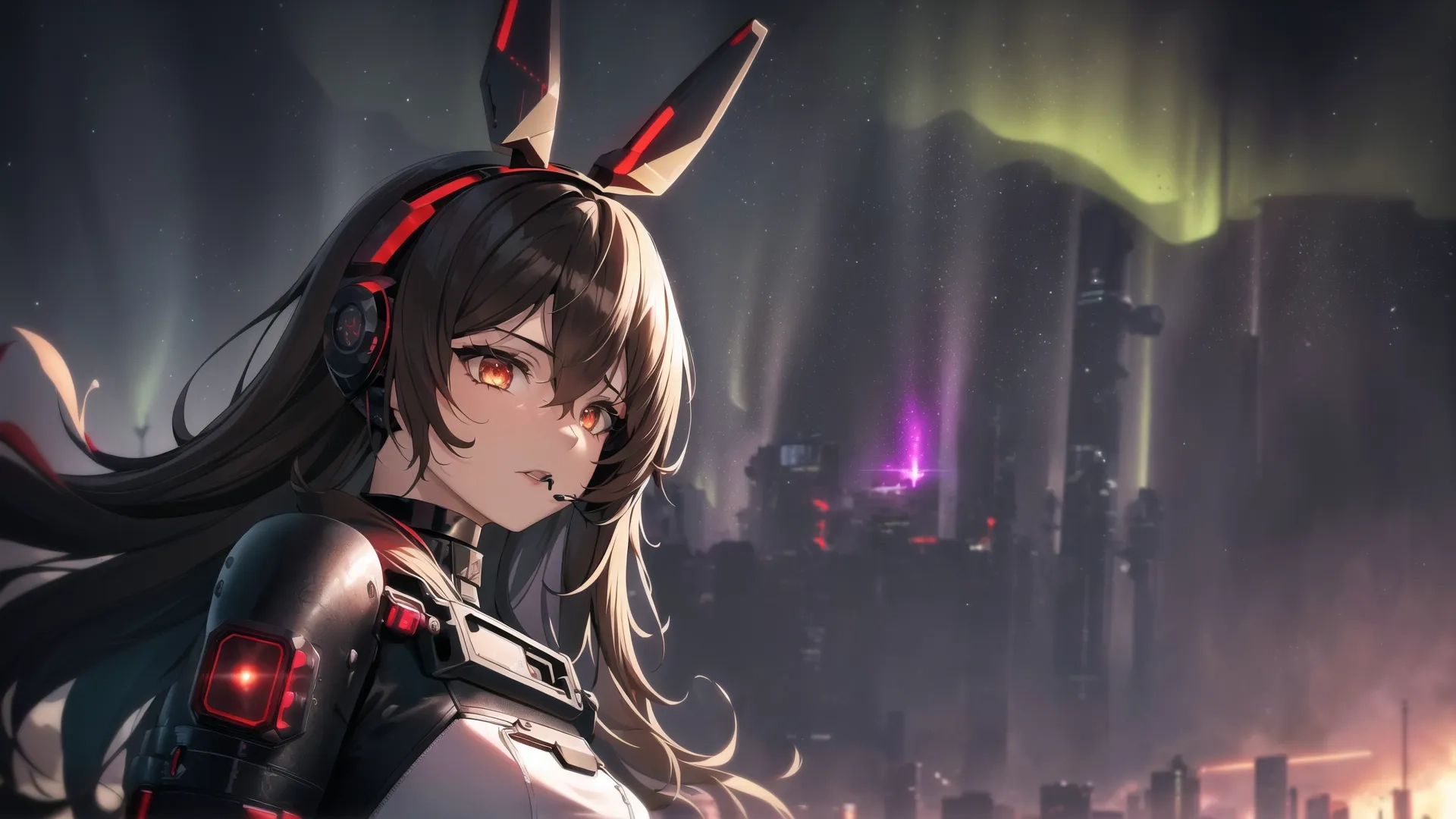 a beautiful woman with a sword surrounded by buildings, as if for hellsing hellsingh or fatebreaker fate is not a good choice for some people