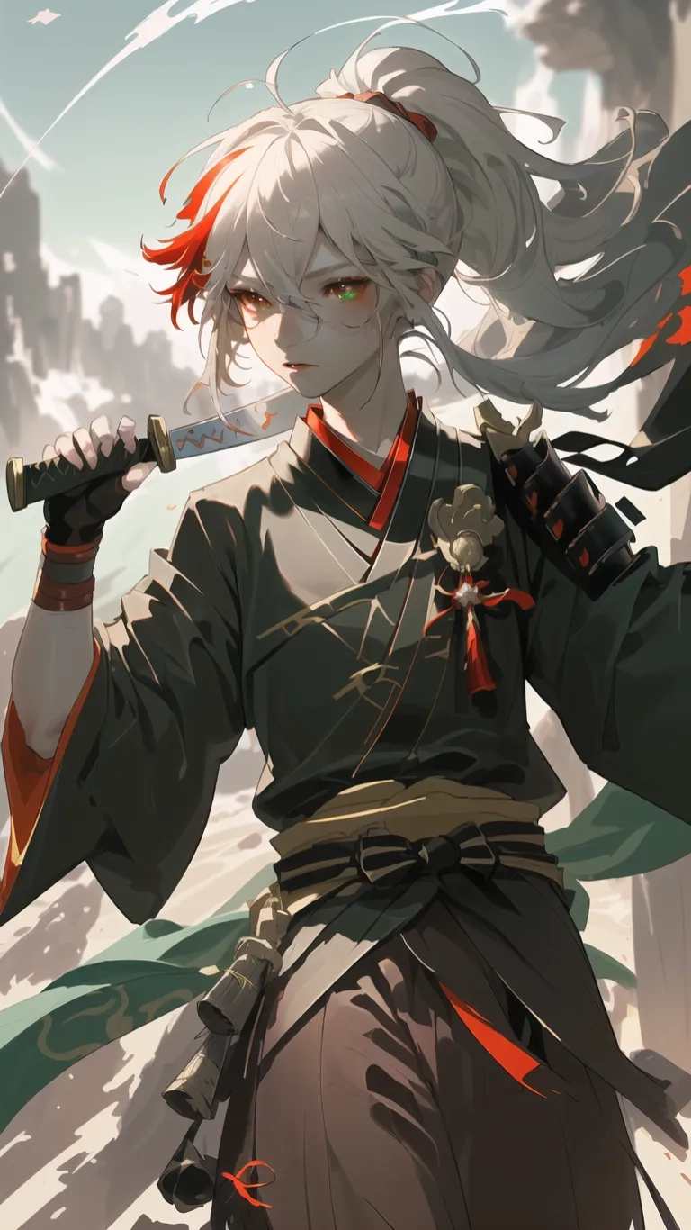 an anime character with long white hair holding a scythe in their hand as if they could to handle something and say something is going bad
