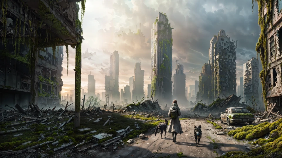 AI generated picture of Post Apocalyptic