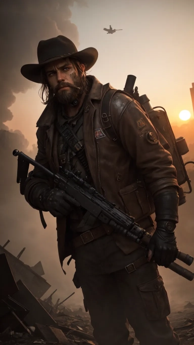 AI generated picture of Post Apocalyptic