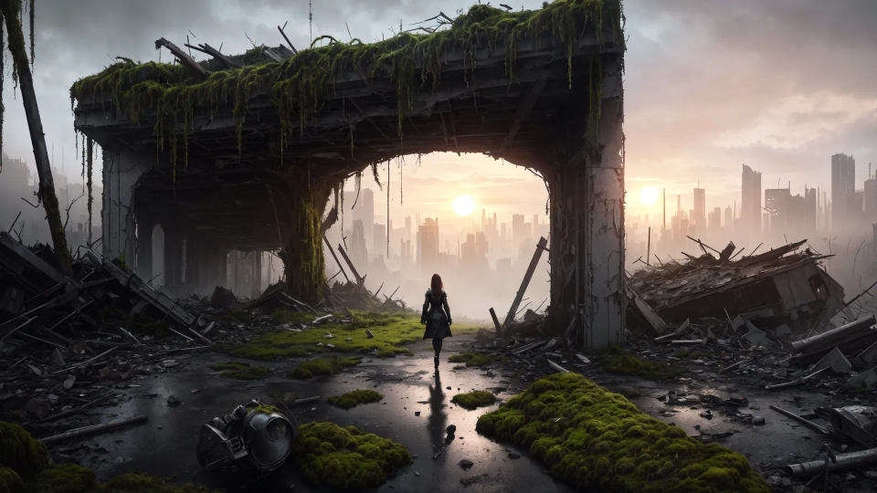 AI generated picture of Post Apocalyptic
