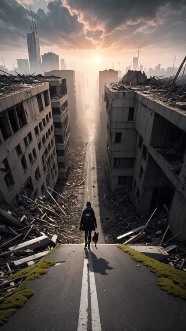 AI generated picture of Post Apocalyptic