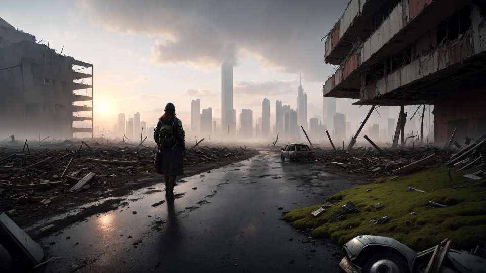AI generated picture of Post Apocalyptic