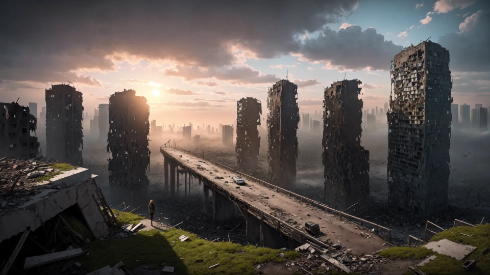 AI generated picture of Post Apocalyptic