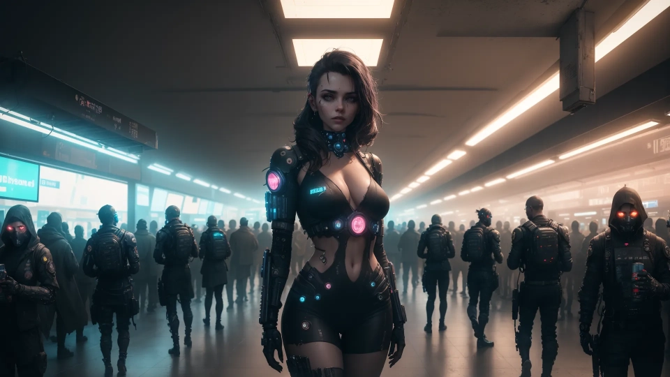 AI generated picture of Cyberpunk