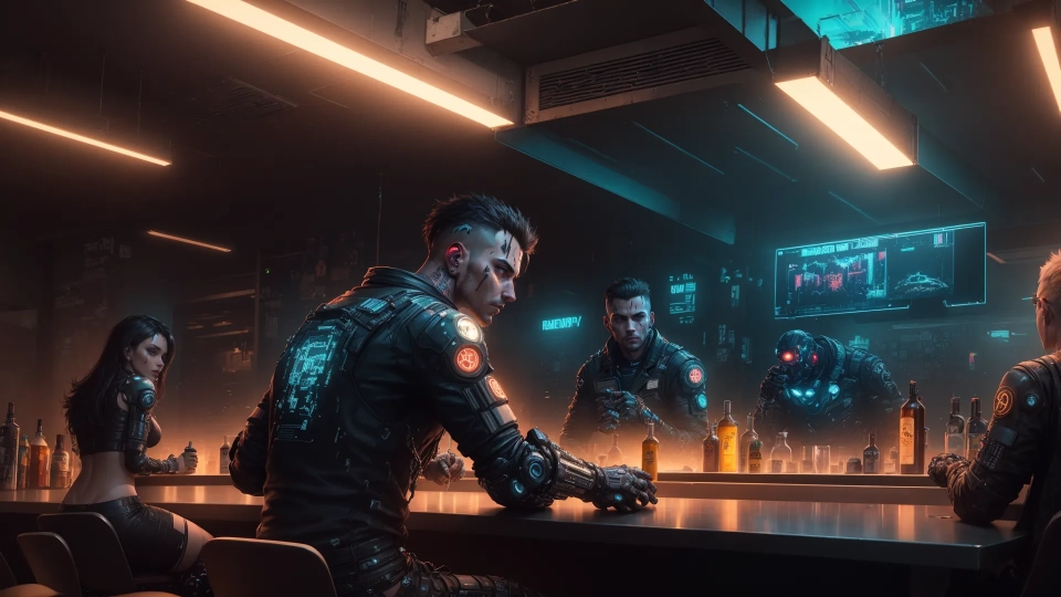 AI generated picture of Cyberpunk