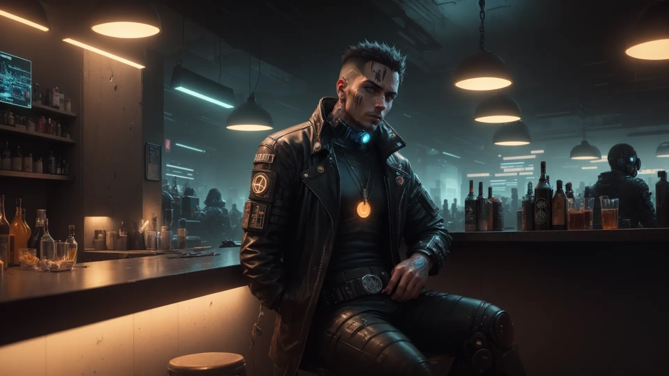 AI generated picture of Cyberpunk