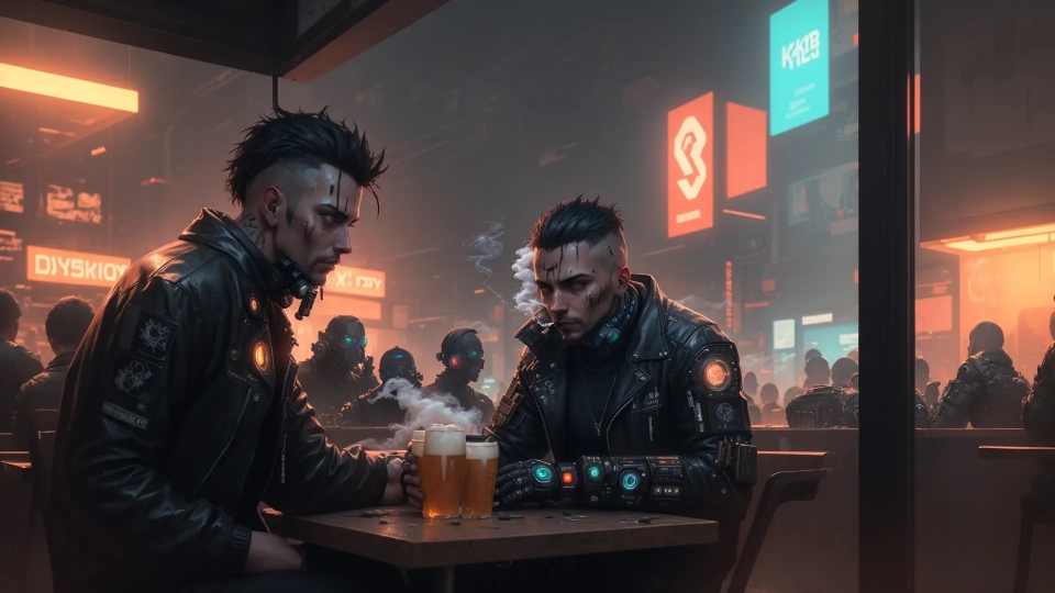 AI generated picture of Cyberpunk