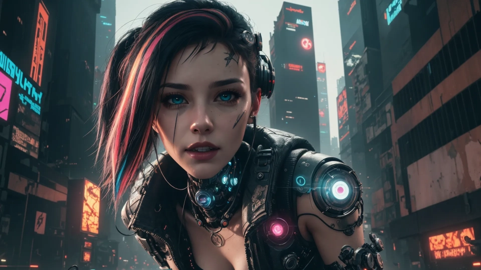 AI generated picture of Cyberpunk