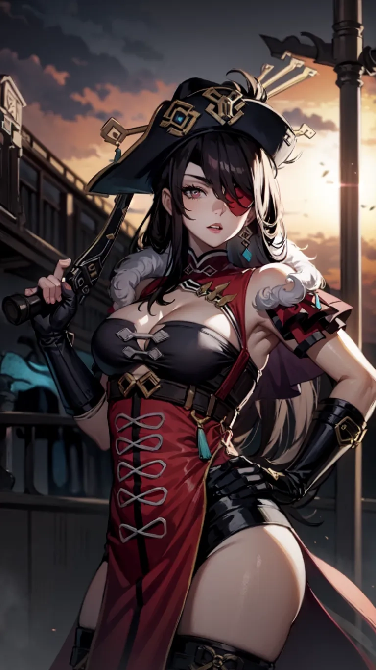 anime character with sword by ondrax art for gachai - female character - front - and long hair anime female characters in dress, anime girl, anime female - digital and longhair character
