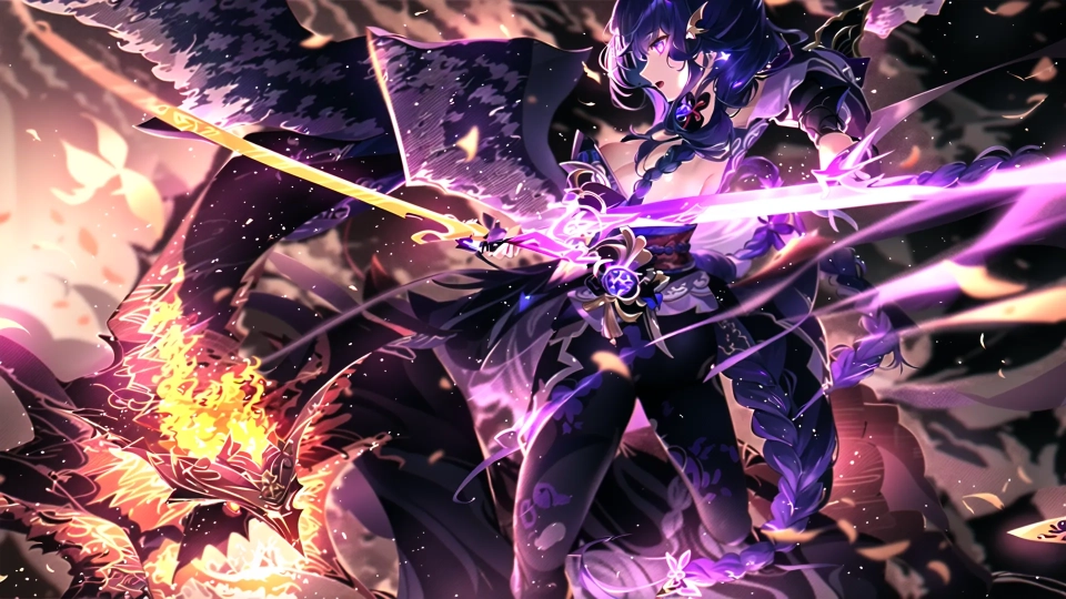 AI generated picture of Raiden Shogun