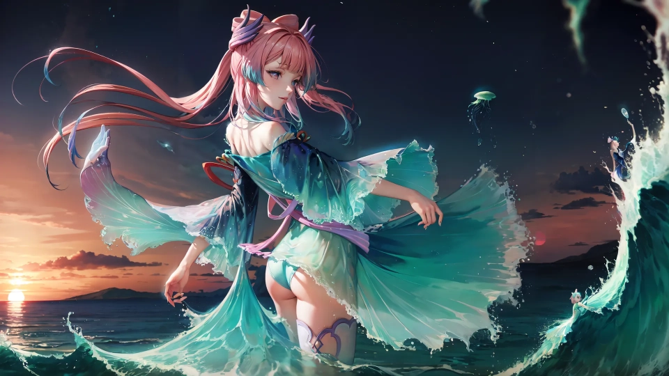 AI generated picture of Sangonomiya Kokomi