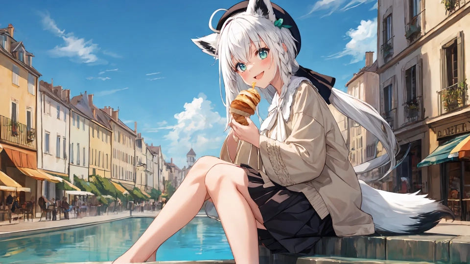 AI generated picture of Shirakami Fubuki