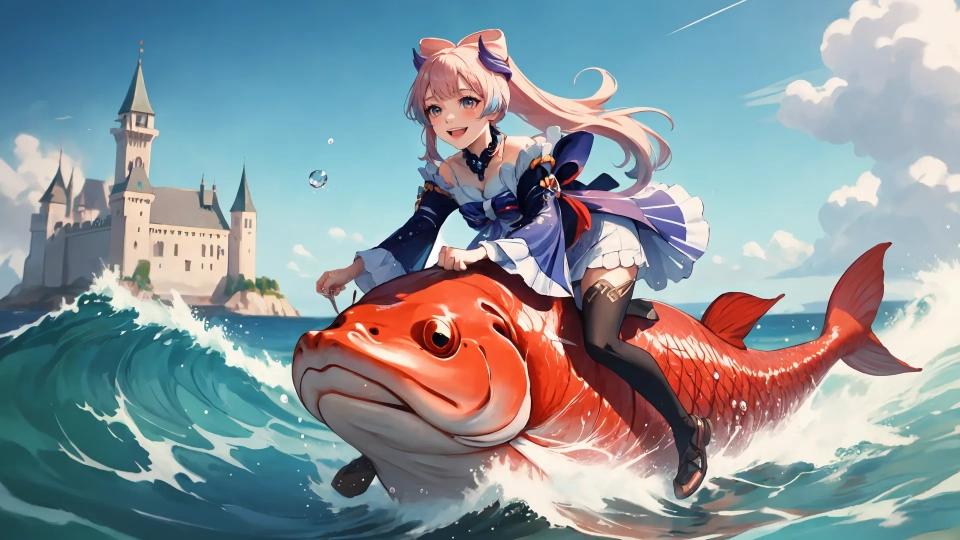 AI generated picture of Sangonomiya Kokomi
