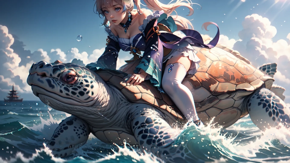AI generated picture of Sangonomiya Kokomi