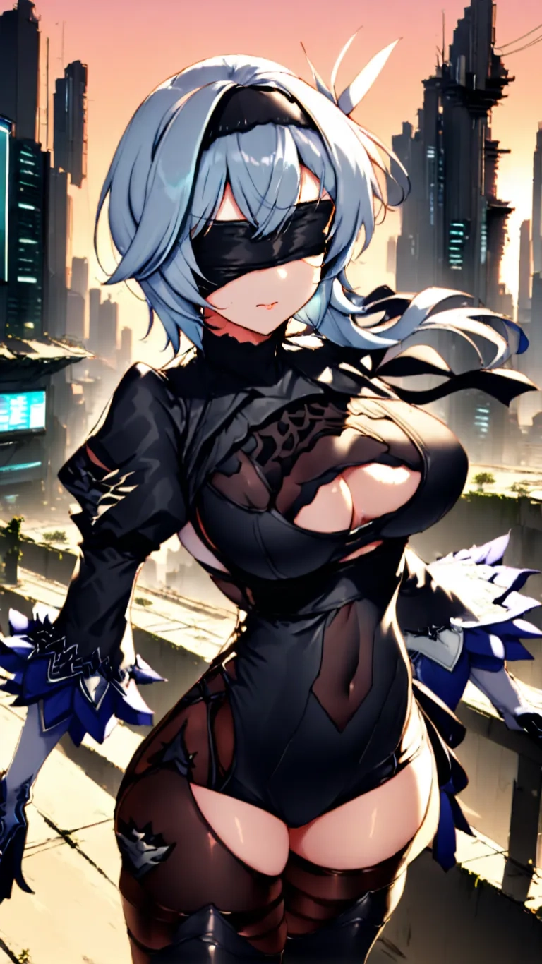a person with a sword and some kind of black outfit
