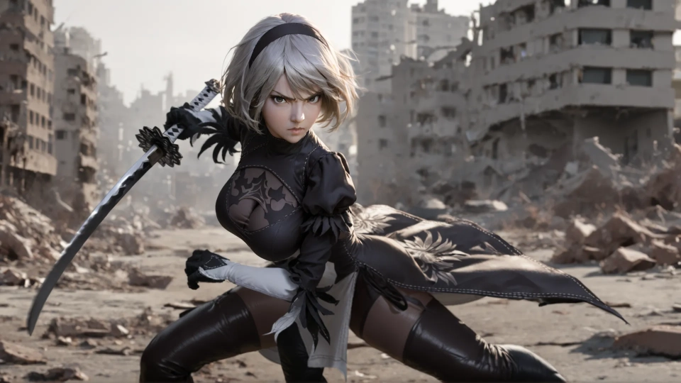 AI generated picture of YoRHa No.2 Type B