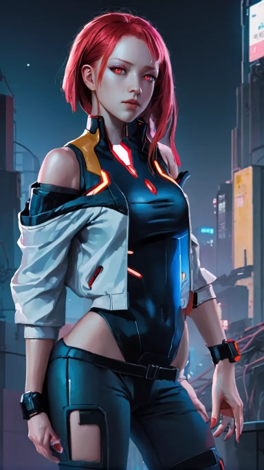 AI generated picture of Lucy (Cyberpunk Edgerunners)