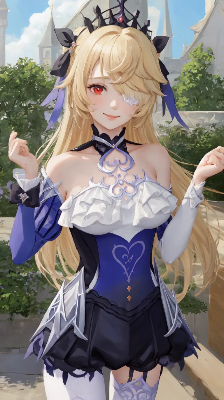 a pretty anime character holding her arms out to the side as if she is coming out of something else for the camera or something very cute to see