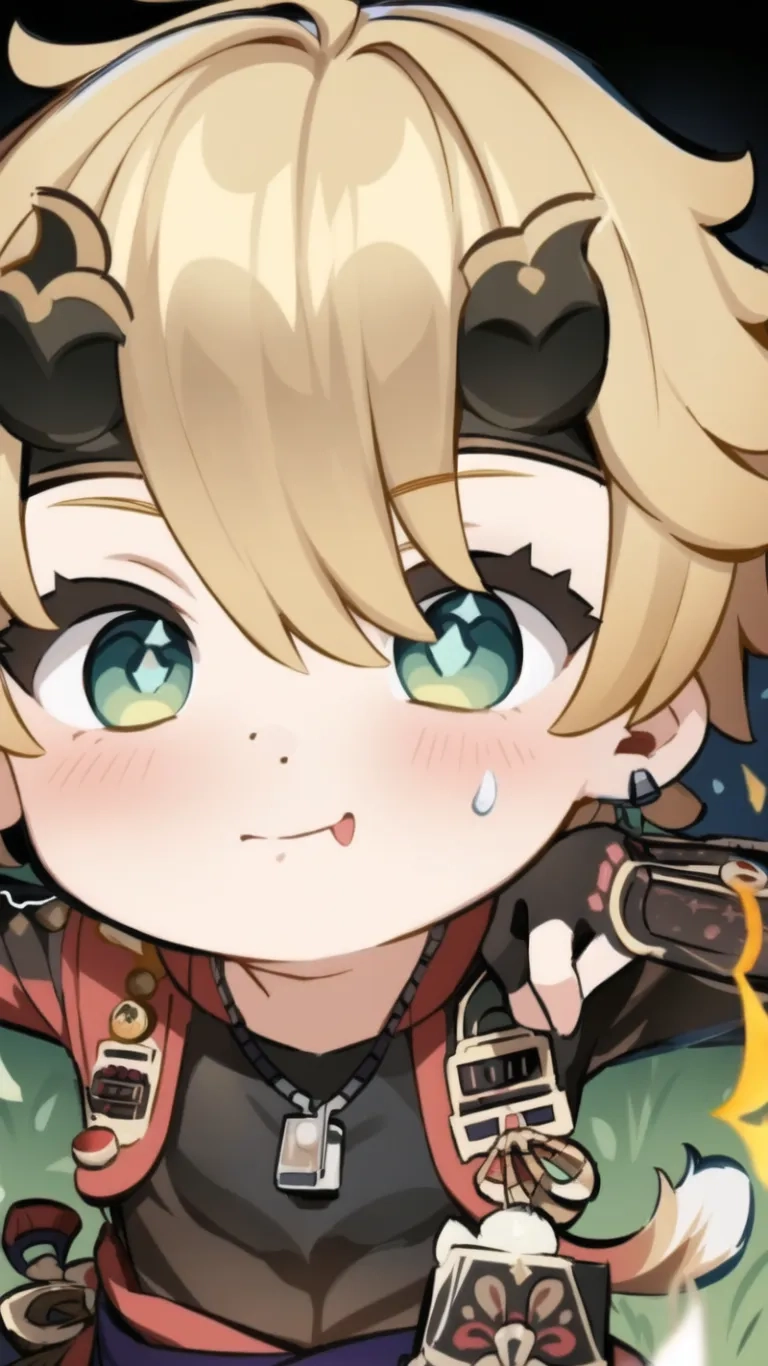 cute anime girl dressed as captain in pirates, cartoon style illustration, with pirate theme and character wearing green eye makeup and brown outfit in front of him
