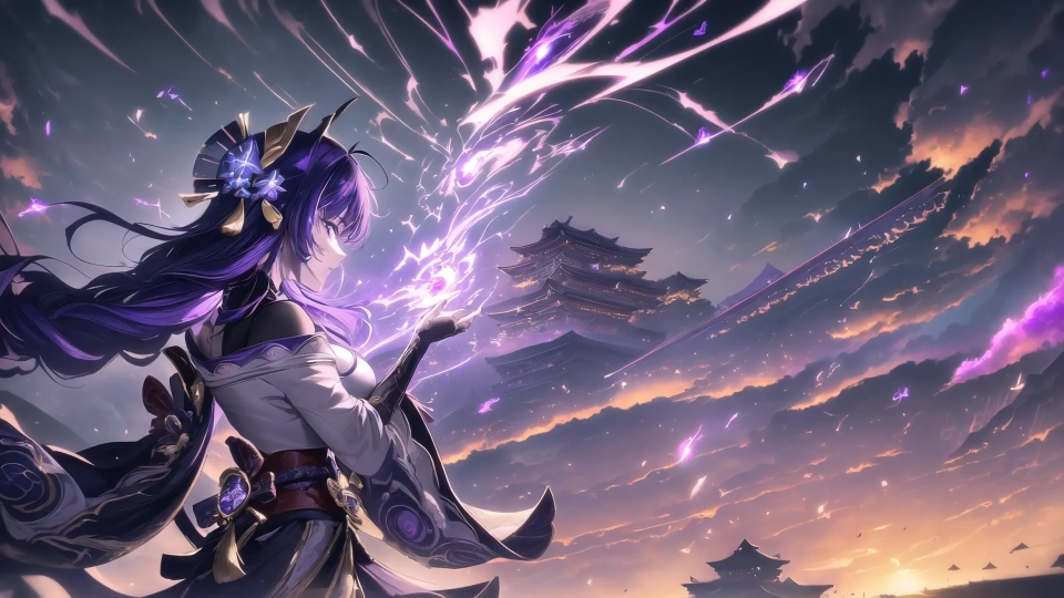 AI generated picture of Raiden Shogun