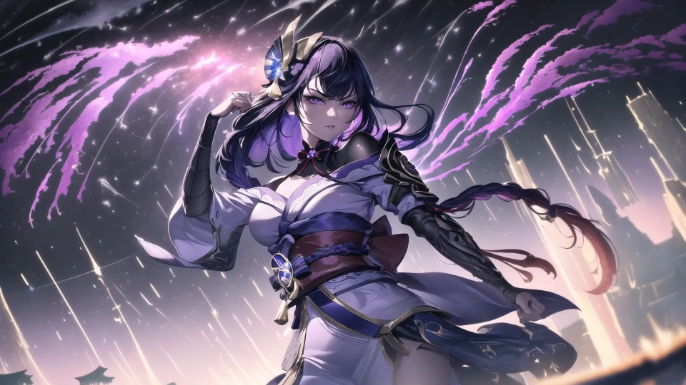 AI generated picture of Raiden Shogun