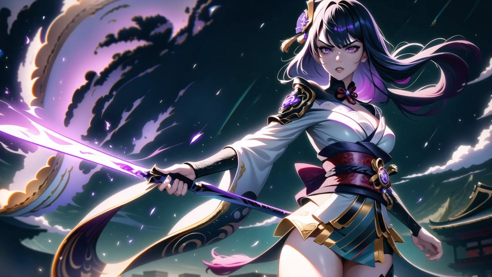 AI generated picture of Raiden Shogun