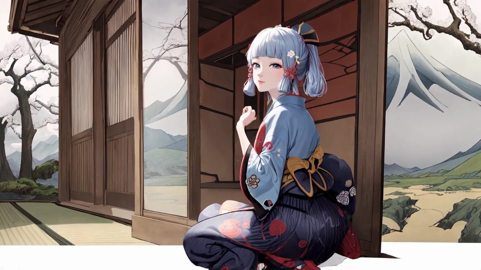 AI generated picture of Kamisato Ayaka